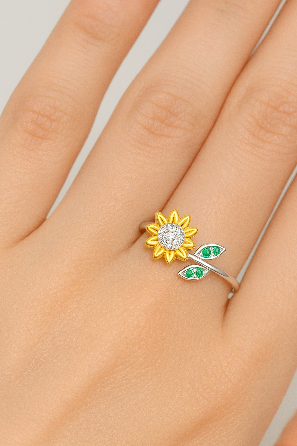 Anillo girasol Plata 925🌻