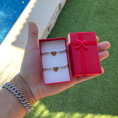 Pulseras corazones