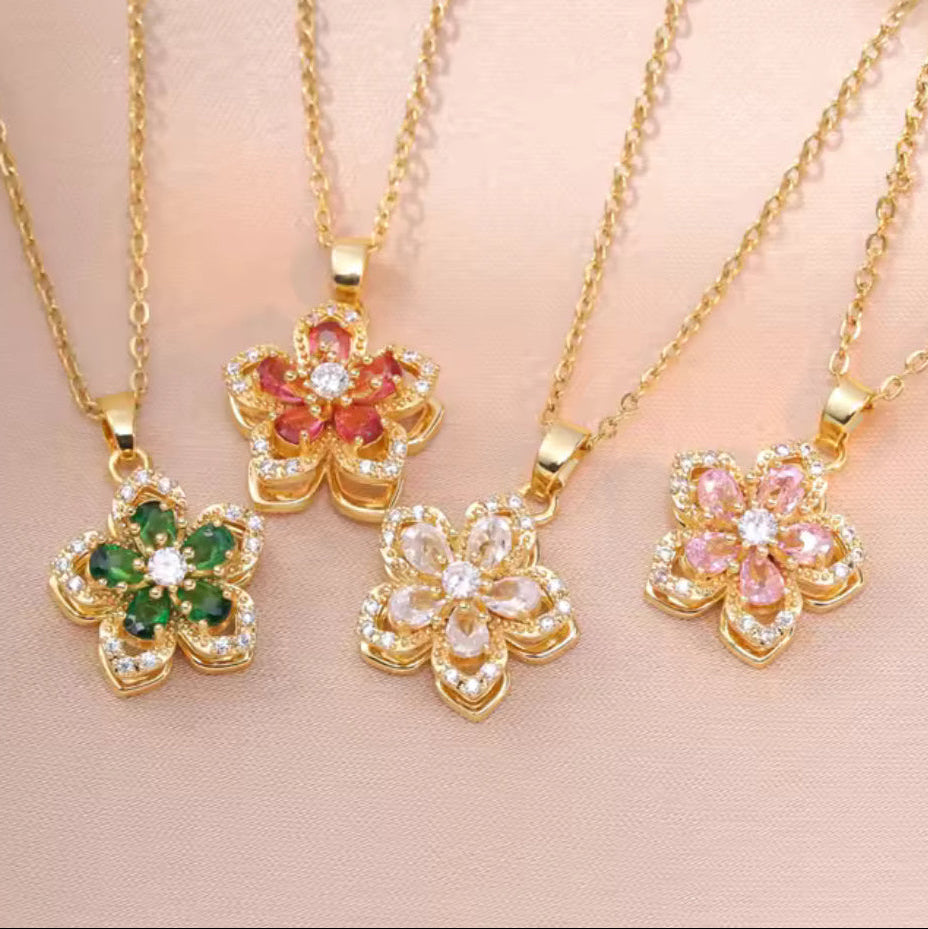 Collar Flor giratorio 🌸