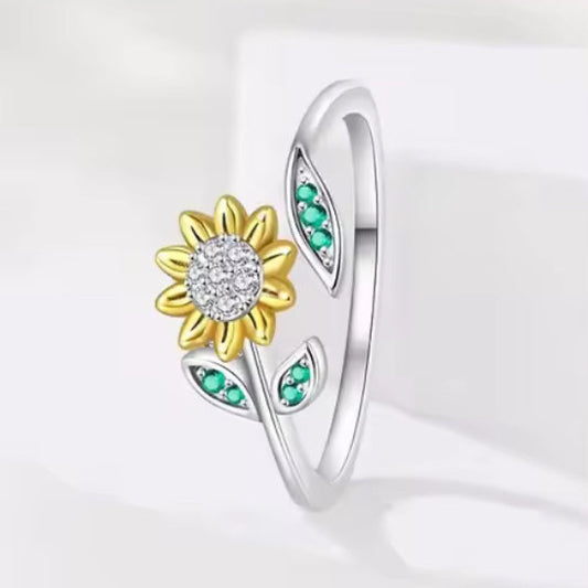 Anillo girasol Plata 925🌻