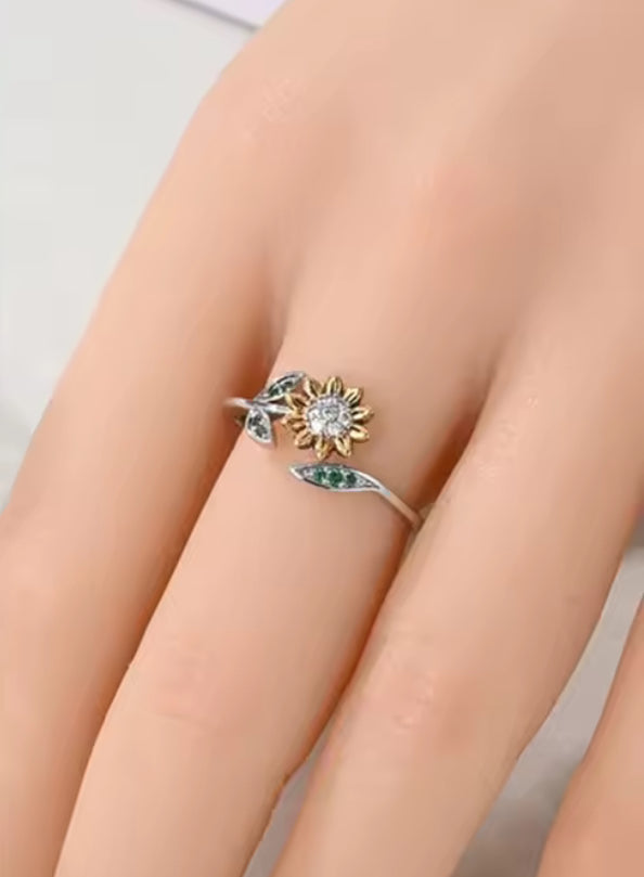 Anillo girasol Plata 925🌻