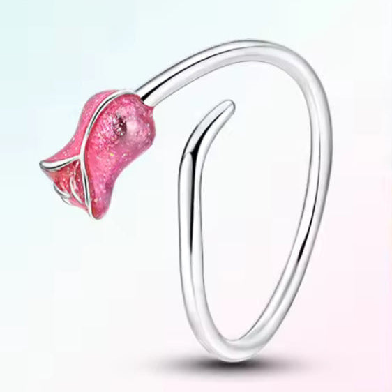 Anillo Tulipan Plata 925 🌷