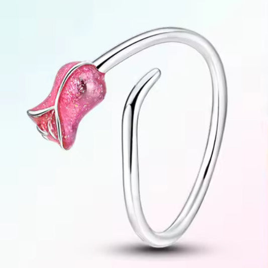 Anillo Tulipan Plata 925 🌷
